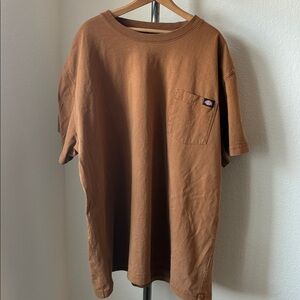 Dickies 2XL 100% Cotton Pocket T Brown Utility Work Grunge Streetwear EUC
